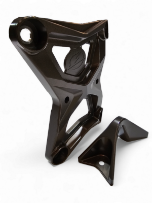 Polaris RZR Pro XP Radius Rod Plate - Rear - Elektric Off Road - With Tow Hook - Gunmetal - `20-`24